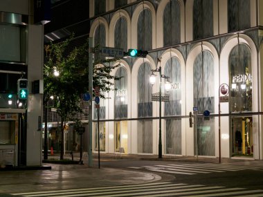 Ginza gece manzarası, Japonya Tokyo