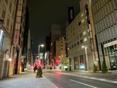 Ginza gece manzarası, Japonya Tokyo