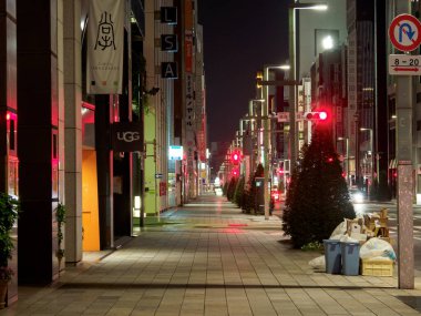 Ginza gece manzarası, Japonya Tokyo