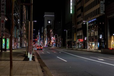 Ginza gece manzarası, Japonya Tokyo