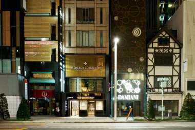 Ginza gece manzarası, Japonya Tokyo