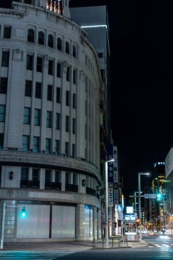 Ginza gece manzarası, Japonya Tokyo