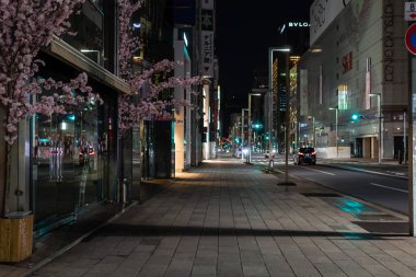 Ginza gece manzarası, Japonya Tokyo