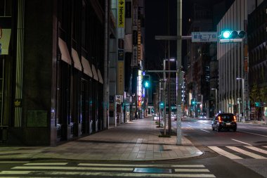 Ginza gece manzarası, Japonya Tokyo