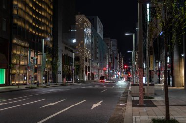 Ginza gece manzarası, Japonya Tokyo