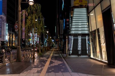 Ginza gece manzarası, Japonya Tokyo
