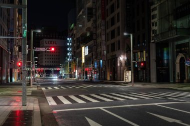 Ginza gece manzarası, Japonya Tokyo