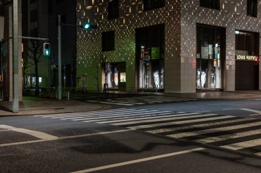 Ginza gece manzarası, Japonya Tokyo