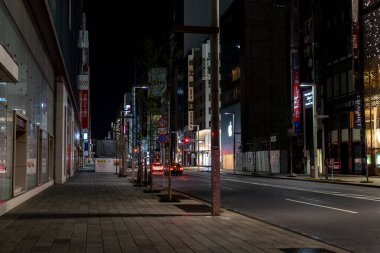 Ginza gece manzarası, Japonya Tokyo
