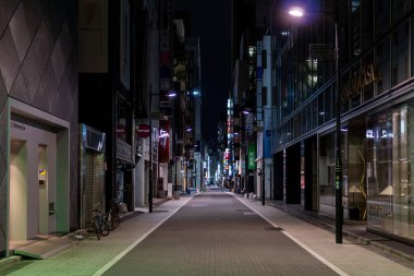 Ginza gece manzarası, Japonya Tokyo