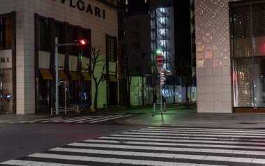 Ginza gece manzarası, Japonya Tokyo