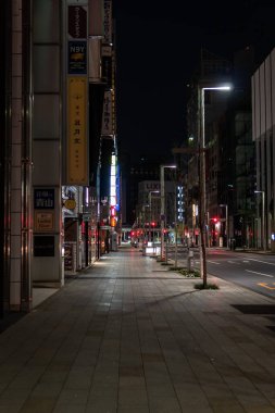 Ginza gece manzarası, Japonya Tokyo