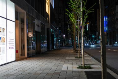 Ginza gece manzarası, Japonya Tokyo