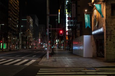 Ginza gece manzarası, Japonya Tokyo
