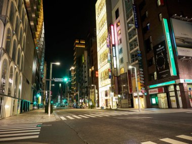 Ginza gece manzarası, Japonya Tokyo