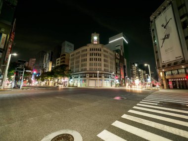 Ginza gece manzarası, Japonya Tokyo