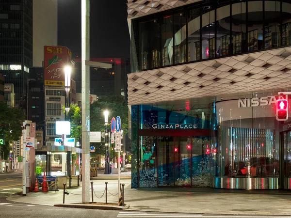 Ginza Nachtsicht Japan Tokio — Stockfoto