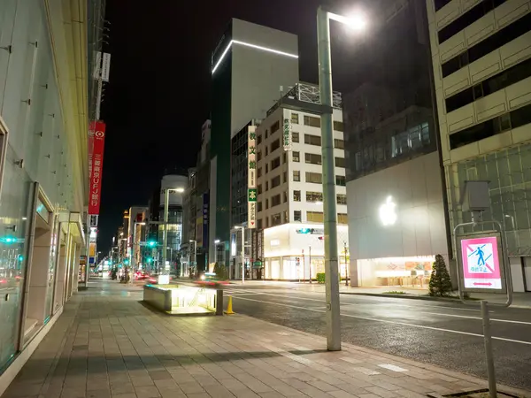 Ginza Nachtsicht Japan Tokio — Stockfoto