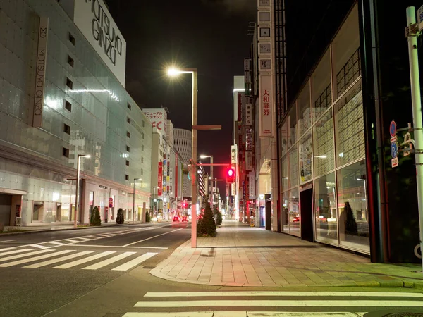 Widok Nocy Ginza Japonia Tokio — Zdjęcie stockowe