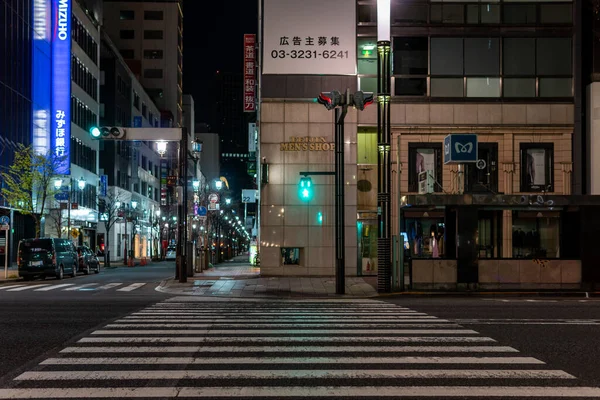 Ginza Éjszakai Nézet Japán Tokió — Stock Fotó