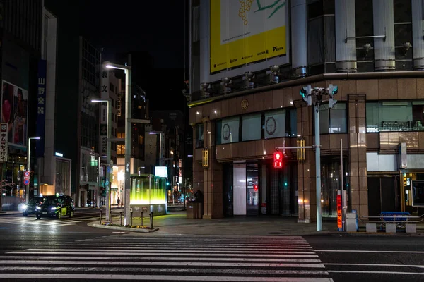 Ginza Gece Manzarası Japonya Tokyo — Stok fotoğraf