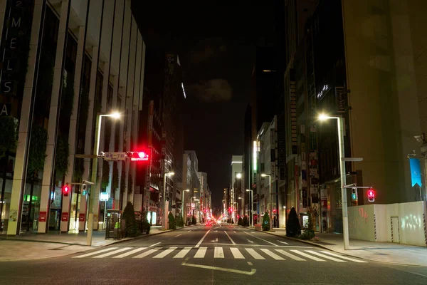 Ginza Gece Manzarası Japonya Tokyo — Stok fotoğraf