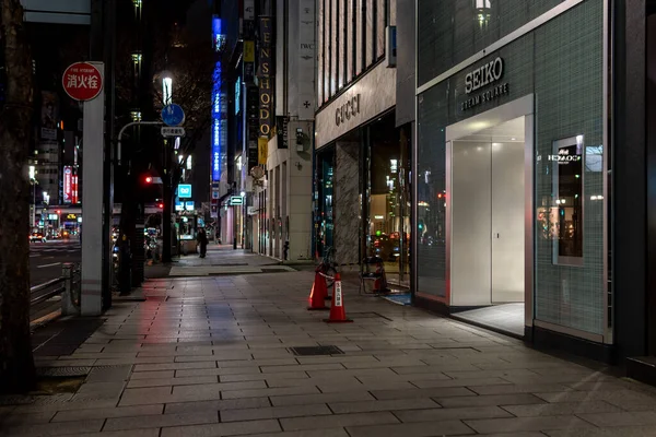 Ginza Nachtsicht Japan Tokio — Stockfoto