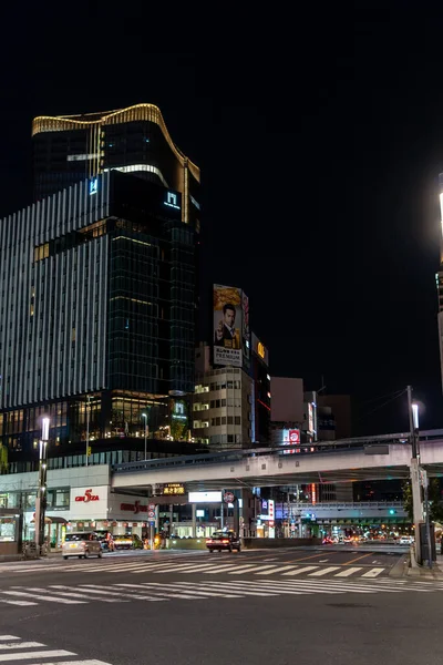 Ginza Vista Noturna Japão Tóquio — Fotografia de Stock