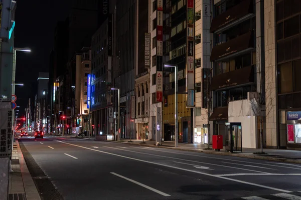 Ginza Nattutsikt Japan Tokyo — Stockfoto