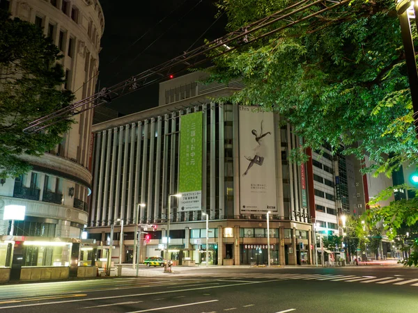 日本东京银座夜景 — 图库照片