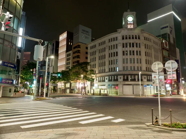 Ginza Éjszakai Nézet Japán Tokió — Stock Fotó