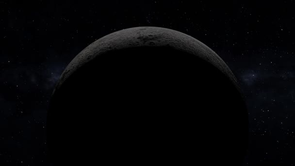 Kosmiczny Księżyc 3Dcg Cyfrowa Animacja Motion Graphics — Wideo stockowe
