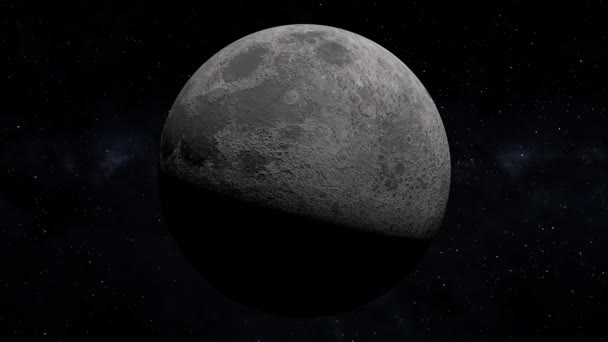 Space Moon 3Dcg Digital Animation Motion Graphics — Stockvideo