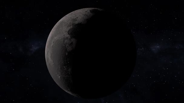 Space Moon 3Dcg Цифрова Анімація Графіка Руху — стокове відео