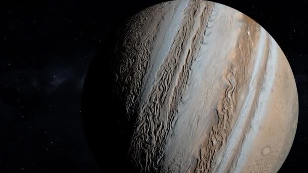 Jupiter Space 3Dcg Ψηφιακά Γραφικά Κίνησης Κινουμένων Σχεδίων — Αρχείο Βίντεο