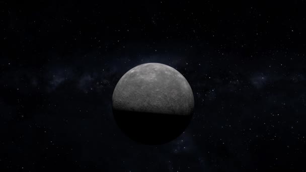 Меркурій Простір 3Dcg Цифрова Анімація Графіка Руху — стокове відео