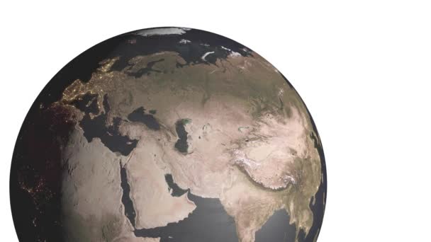 Pământ Alb Spațiu Fundal 3Dcg Grafică Digitală Animație — Videoclip de stoc