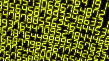 Rakamlar Rastgele Arkaplan Canlandırma Hareketi Grafikleri