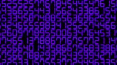 Rakamlar Rastgele Arkaplan Canlandırma Hareketi Grafikleri