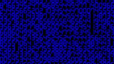 Rakamlar Rastgele Arkaplan Canlandırma Hareketi Grafikleri