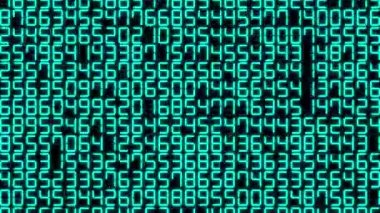 Rakamlar Rastgele Arkaplan Canlandırma Hareketi Grafikleri