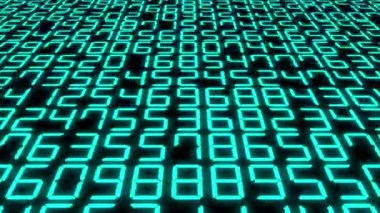 Rakamlar Rastgele Arkaplan Canlandırma Hareketi Grafikleri