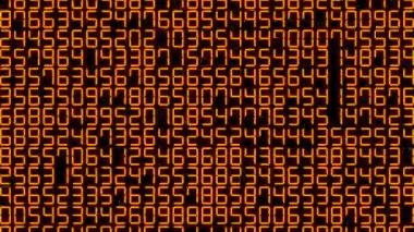 Rakamlar Rastgele Arkaplan Canlandırma Hareketi Grafikleri