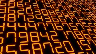 Rakamlar Rastgele Arkaplan Canlandırma Hareketi Grafikleri