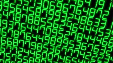 Rakamlar Rastgele Arkaplan Canlandırma Hareketi Grafikleri