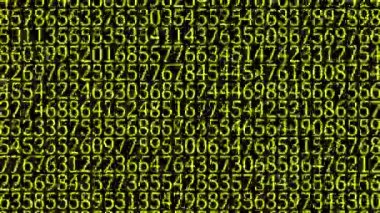 Rakamlar Rastgele Arkaplan Canlandırma Hareketi Grafikleri