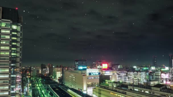 合成東京降雪夜景Cgモーショングラフィックス — ストック動画