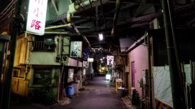 Sentetik Tokyo kar yağışı gece görüntüsü CG hareket grafikleri