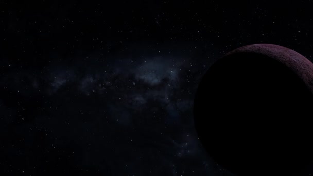 Космическая Карликовая Планета 3Dcg — стоковое видео