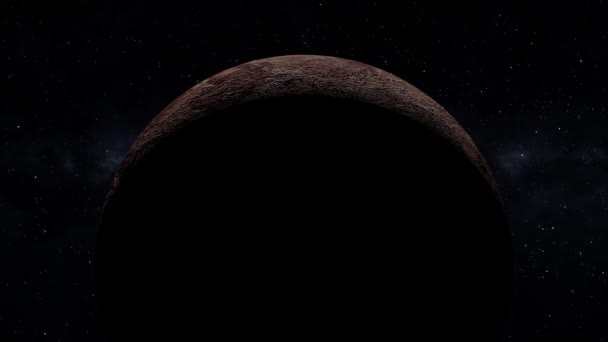 Space Dwarf Planet 3Dcg Digital Animation Motion Graphics — Stockvideo